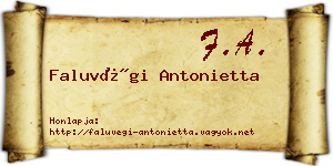 Faluvégi Antonietta névjegykártya